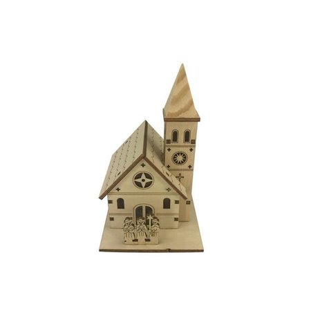 JECO Jeco CHD-ID091 Plywood Small House with Lights Home Decor CHD-ID091